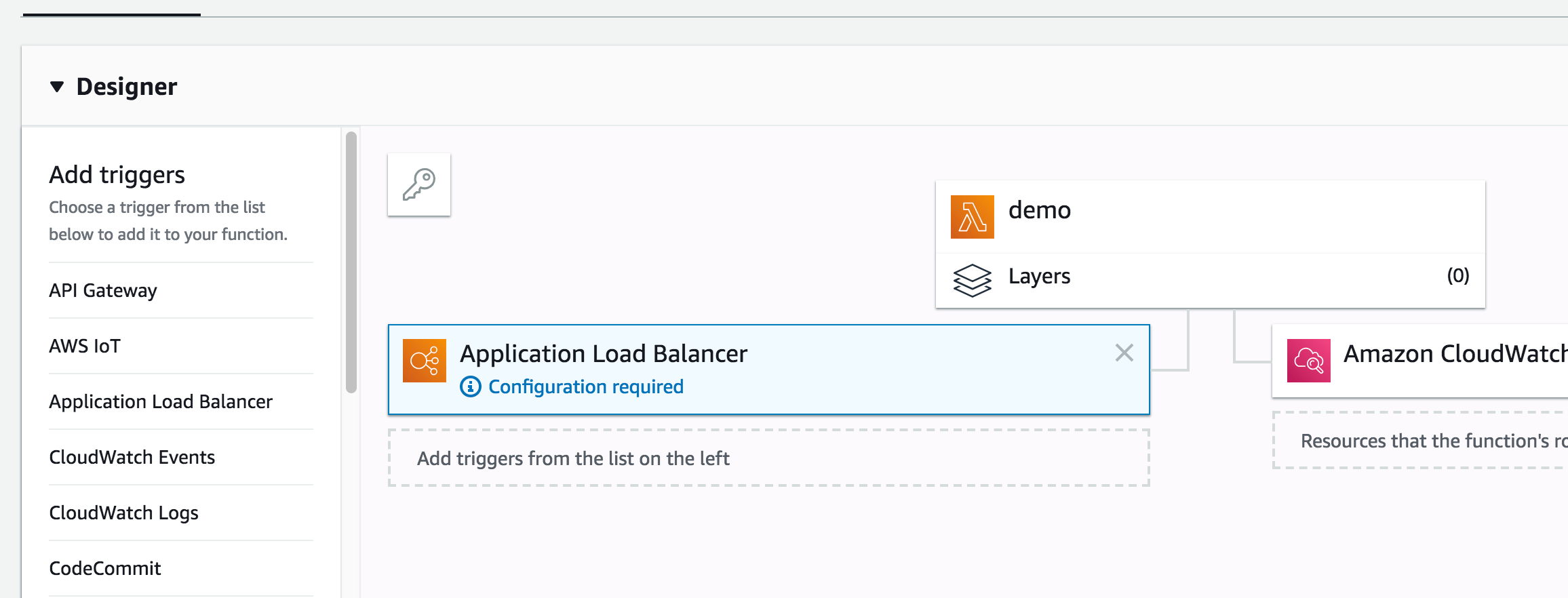 amazon web services Creating ALB trigger for Lambda using CLI Stack