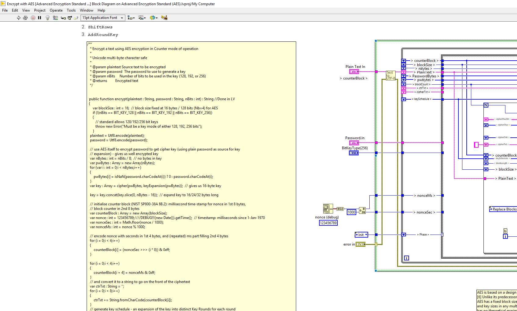 c AES encryption in NI LabVIEW Stack Overflow