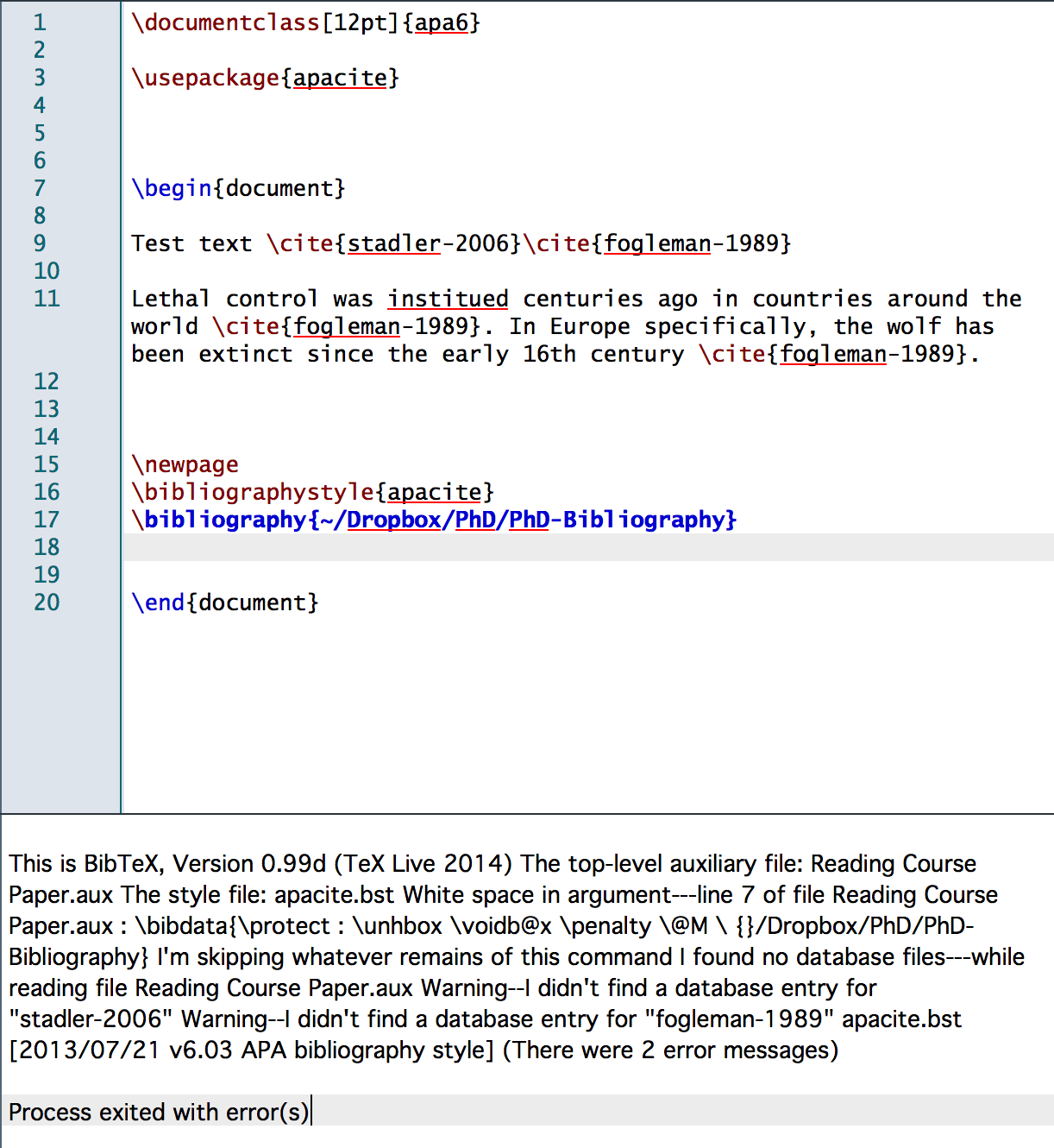 bibtex Can't link latex document up to bibliography TeX LaTeX