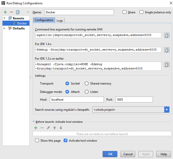 scala Debug Docker application built with SBT Native