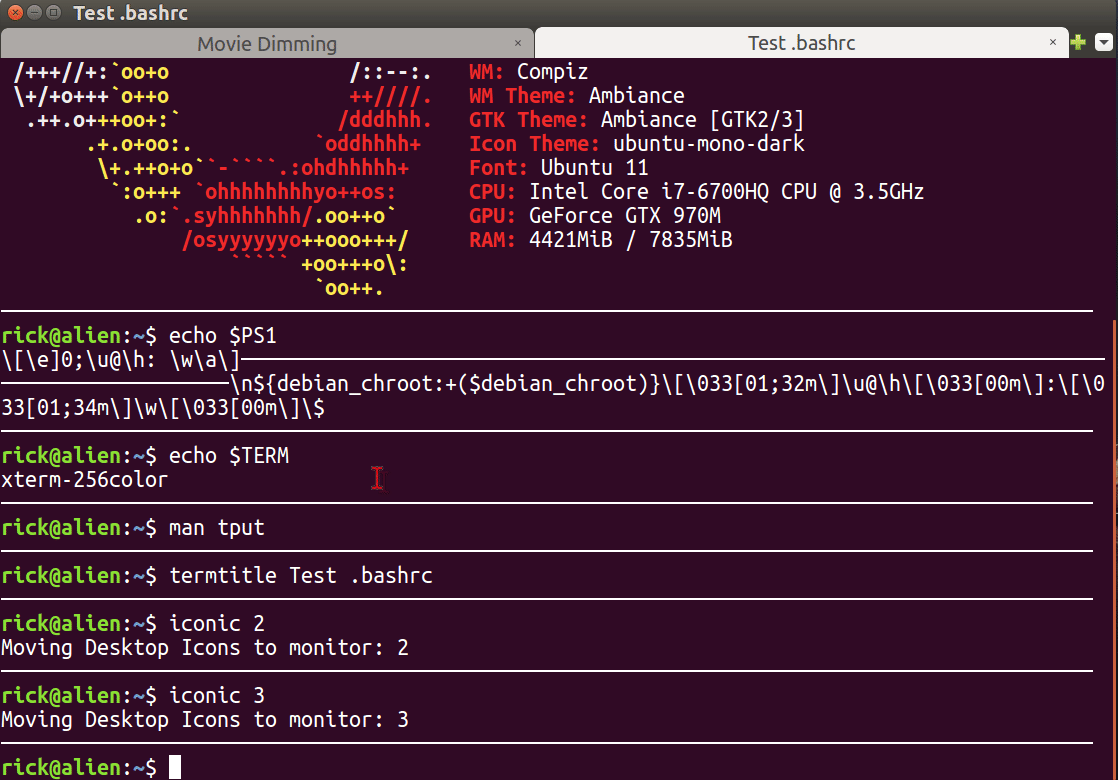 How to show a running clock in terminal before the command prompt Ask