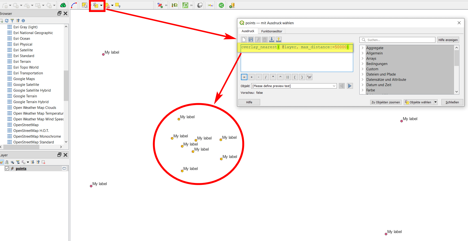 labeling Removing labels from area that is also shown on inset map using QGIS Geographic