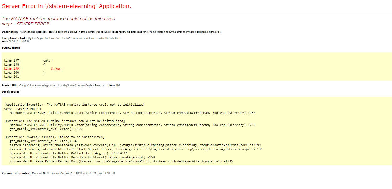 c matlab script not working on IIS Stack Overflow