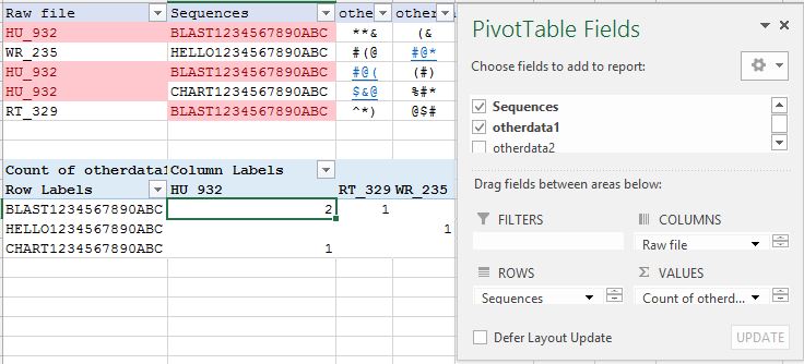 excel Function to check if two values in a column are equal and if