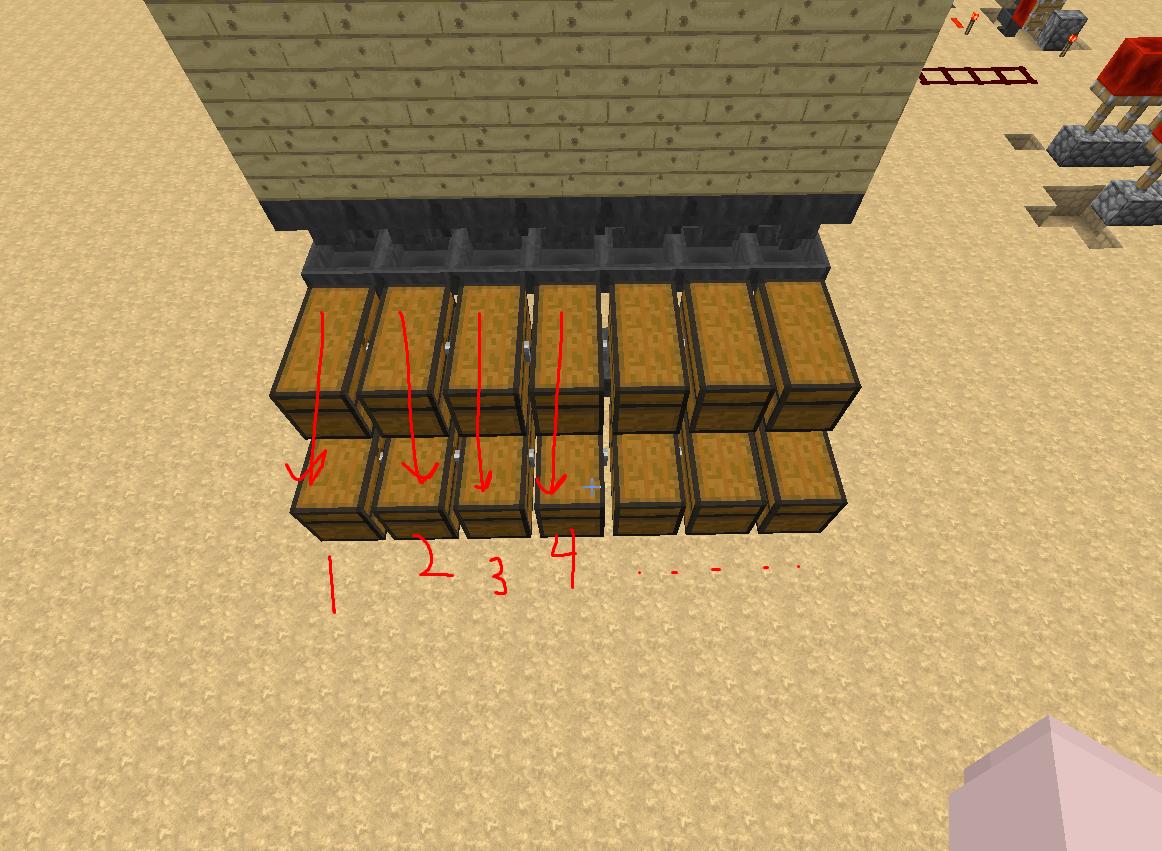 Minecraft How to redirect items to fill one column of chests at a