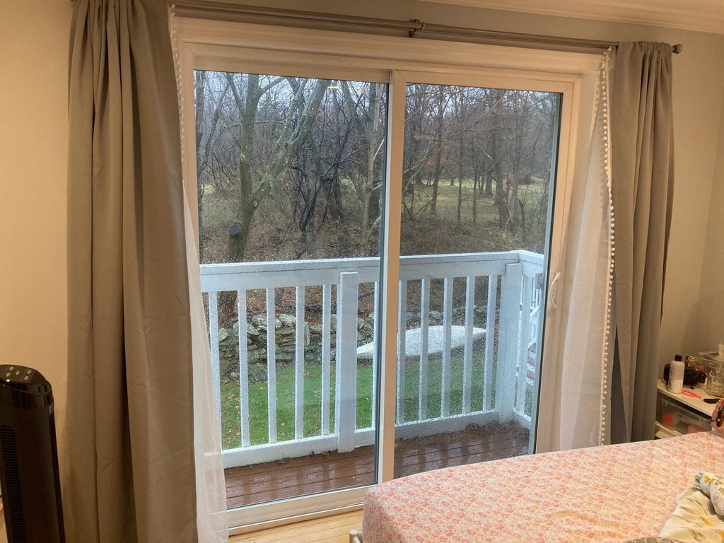 insulation Options for insulating glass sliding patio door in master