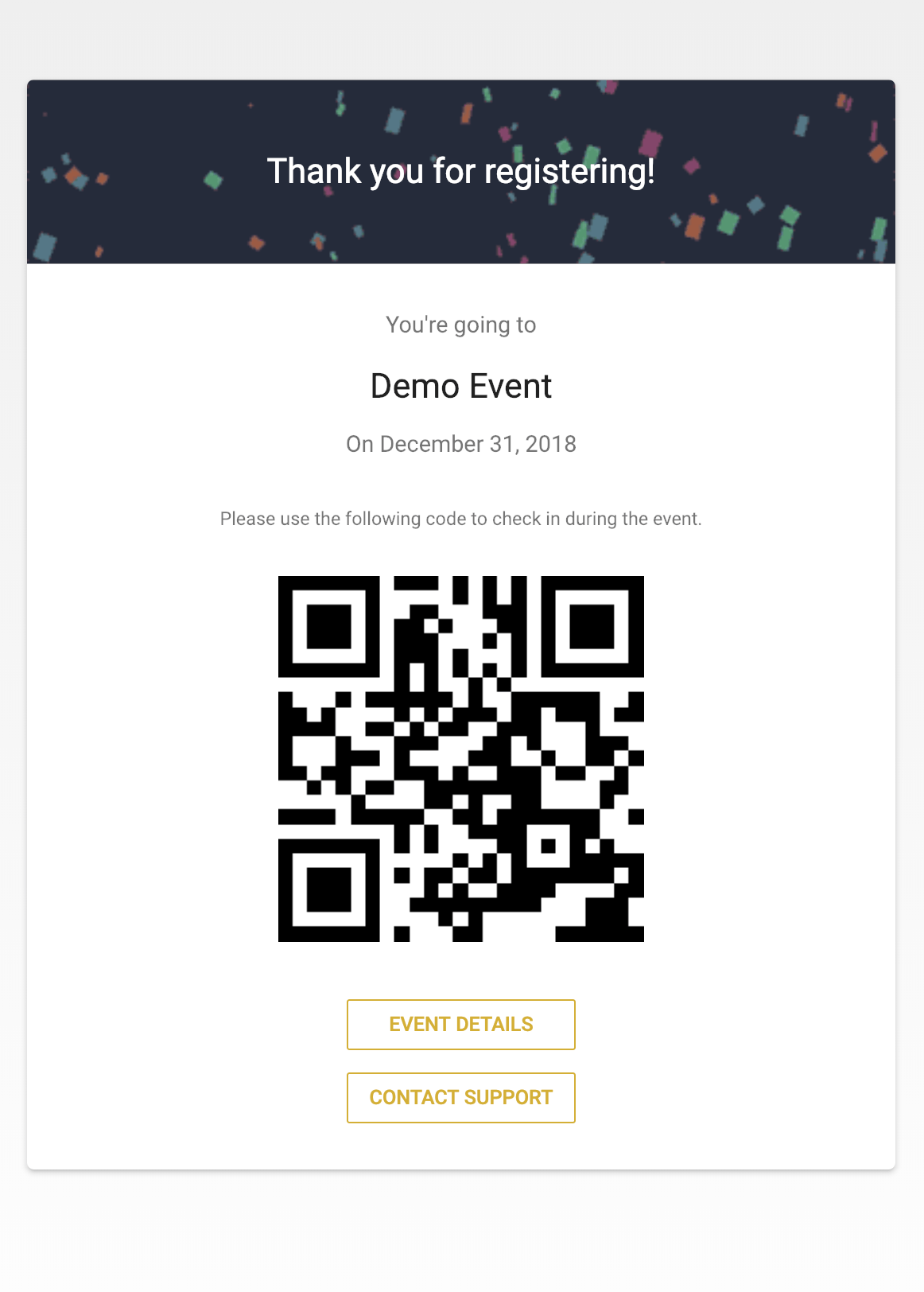 Is it possible to let the QR code to show on email ? like the picture