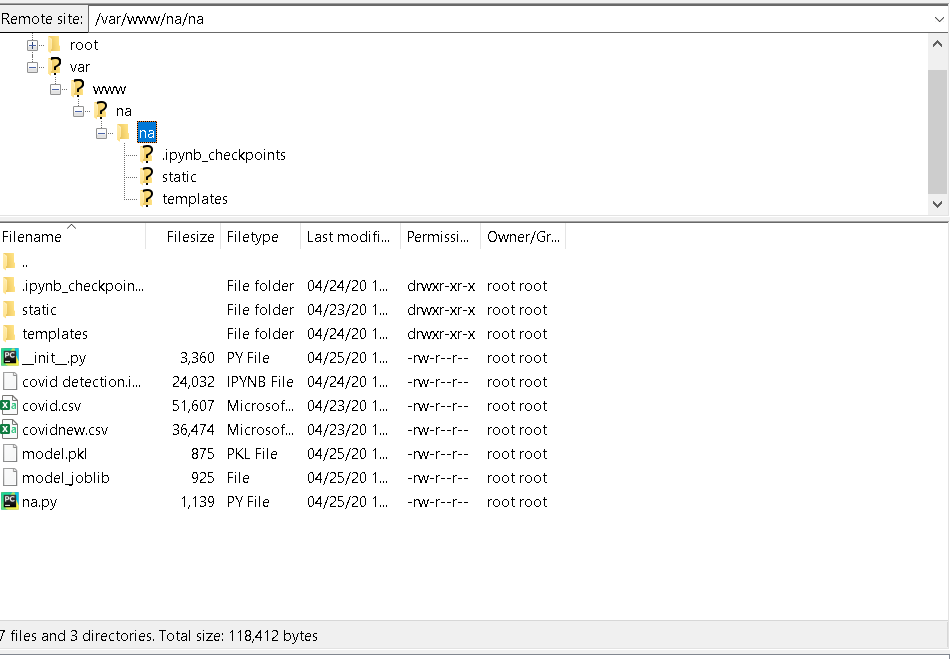 python Where can i upload the pickle file on the webserver as when i