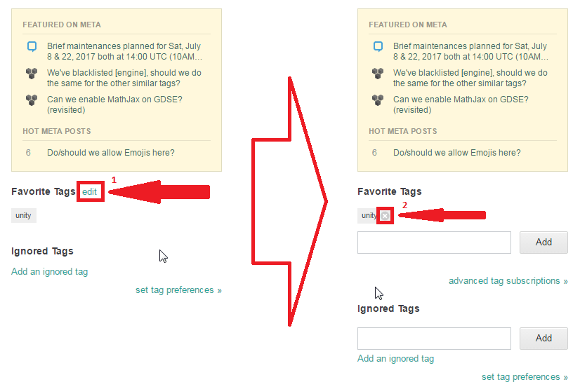 How do you remove one of “your tags”? Meta Stack Exchange