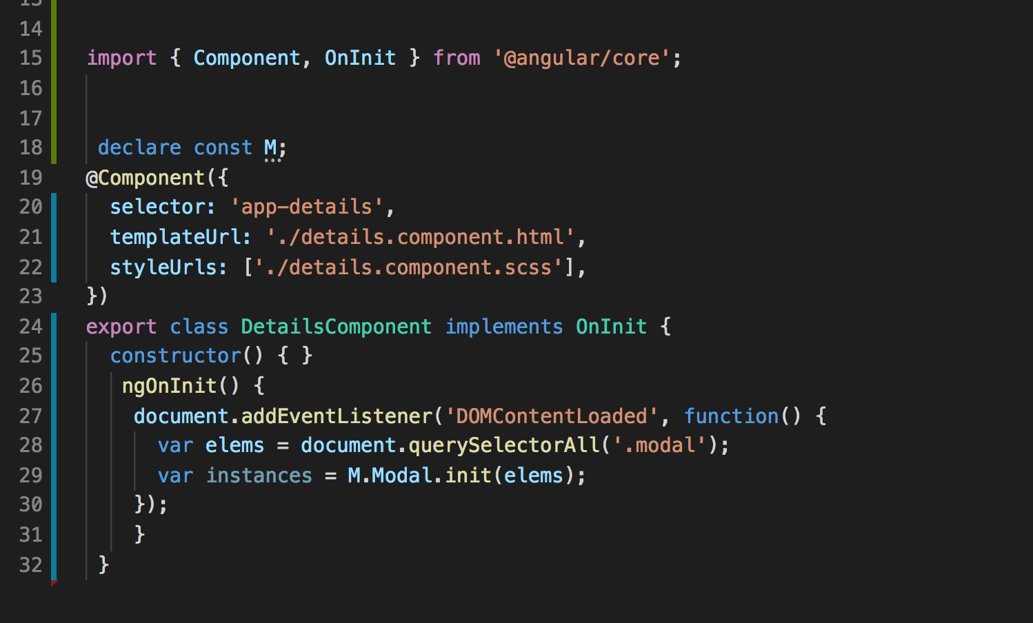Materialize modal is not working in Angular Stack Overflow