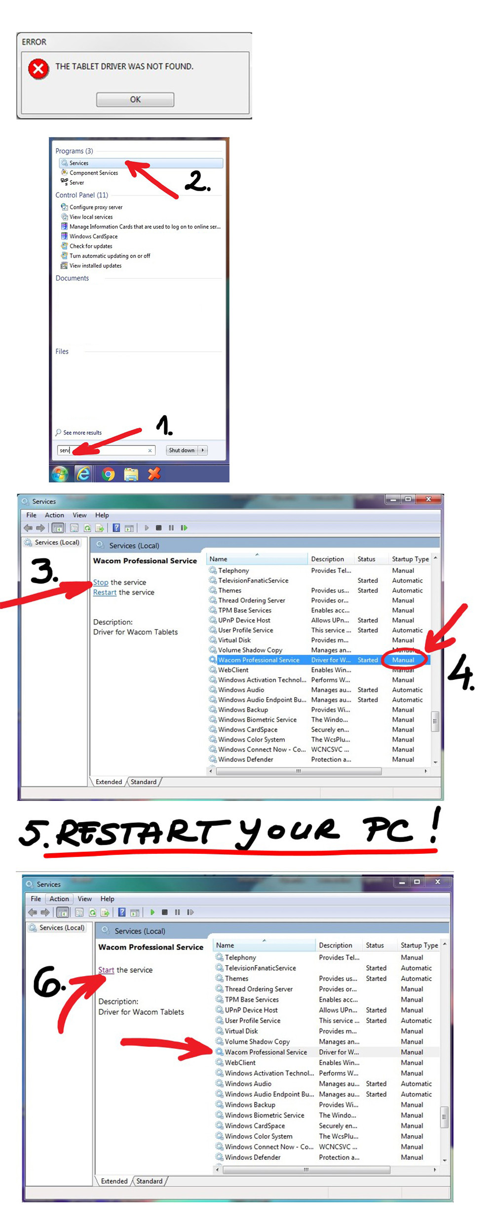 windows 7 "Tablet driver not found" Super User