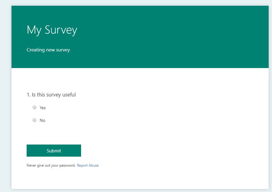 2013 create a public survey in Office 365 SharePoint Stack Exchange