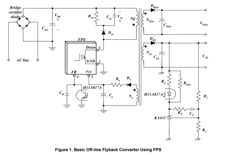 switch mode power supply Flyback output ripple voltage