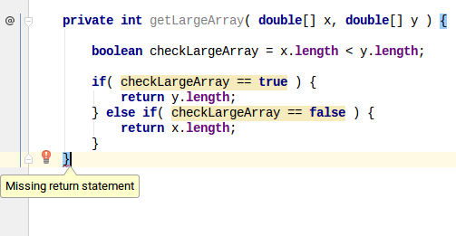 How return the length value of the largest array through method in Java