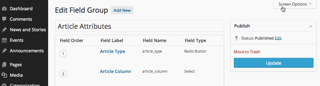 Advanced Custom Fields select field : How to echo the label, not the