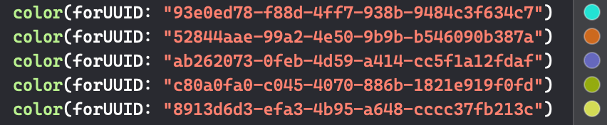 ios How to generate a random but unique color for each UUID in Swift? Stack Overflow