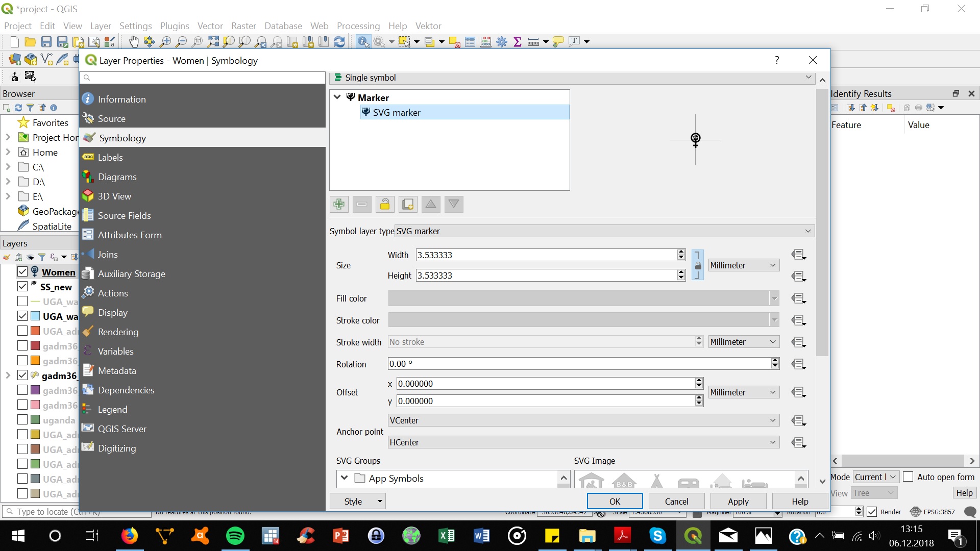 Changing Colour Of Imported Svg Icon In Qgis 3 4 Geographic Information Systems Stack Exchange