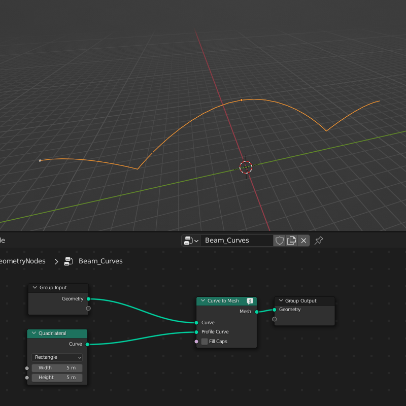 modeling Geometry Node Curve to Mesh is not working Blender Stack