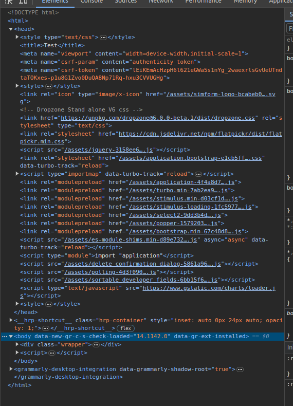 ruby pagination is not rendering css and js in rails(head is missing