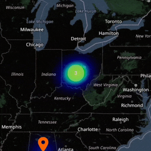 reactjs React leaflet heatmap layer v3 update issue on pinch zoom
