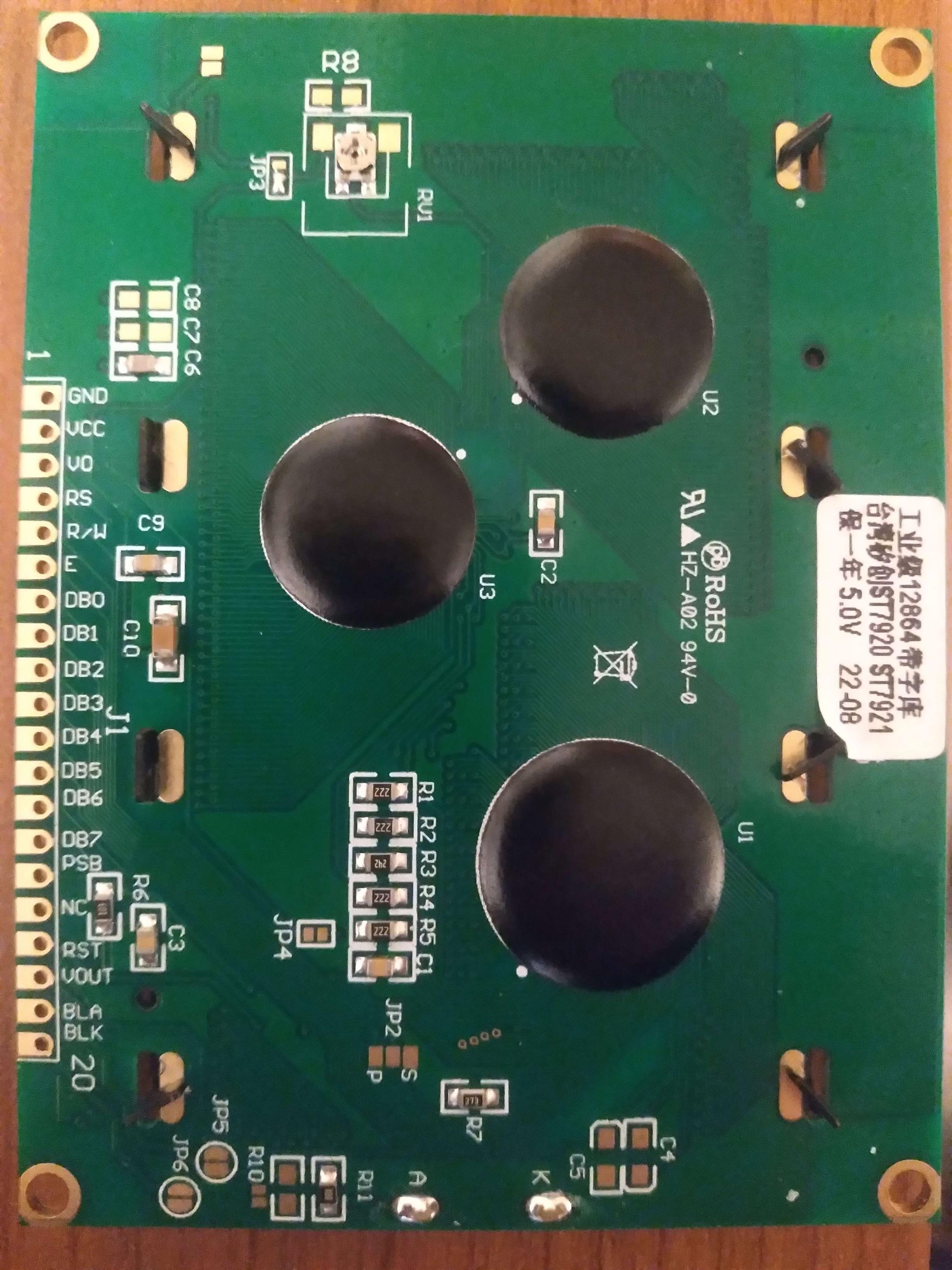 glcd ST7920 driven display not working with Z80 MPU Electrical