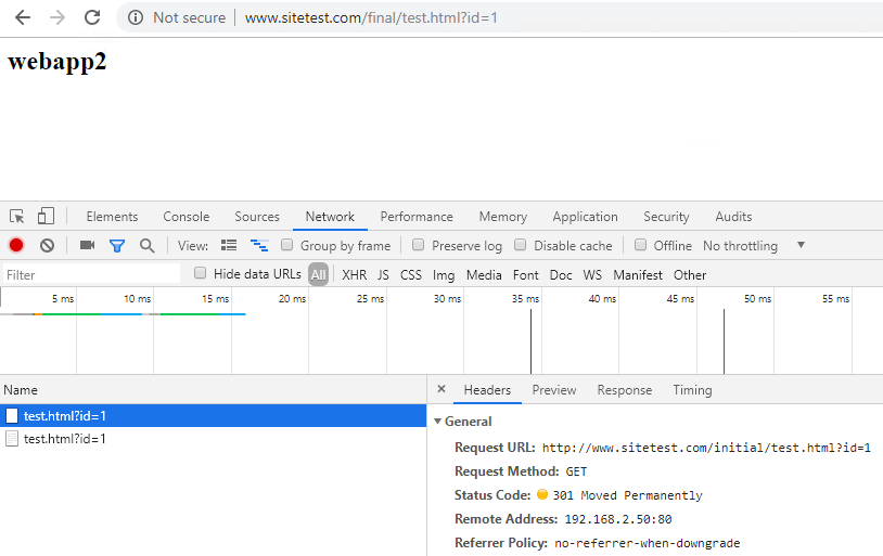 How to redirect from subdomain to another subdomain in IIS
