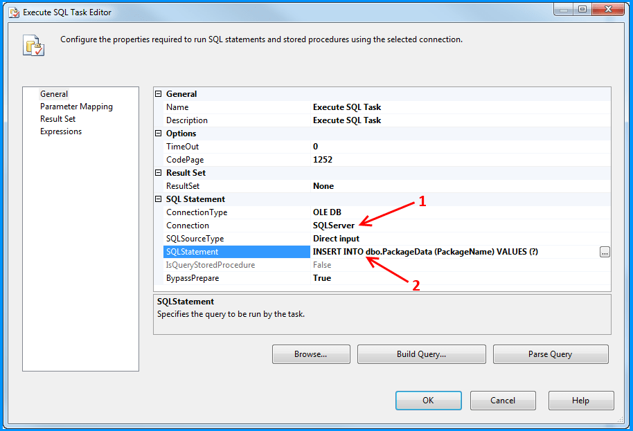 ssis How do I pass system variable value to the SQL statement in