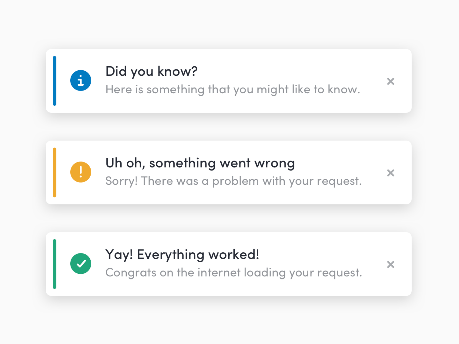 System alerts / errors in B2B web design How to design system alerts