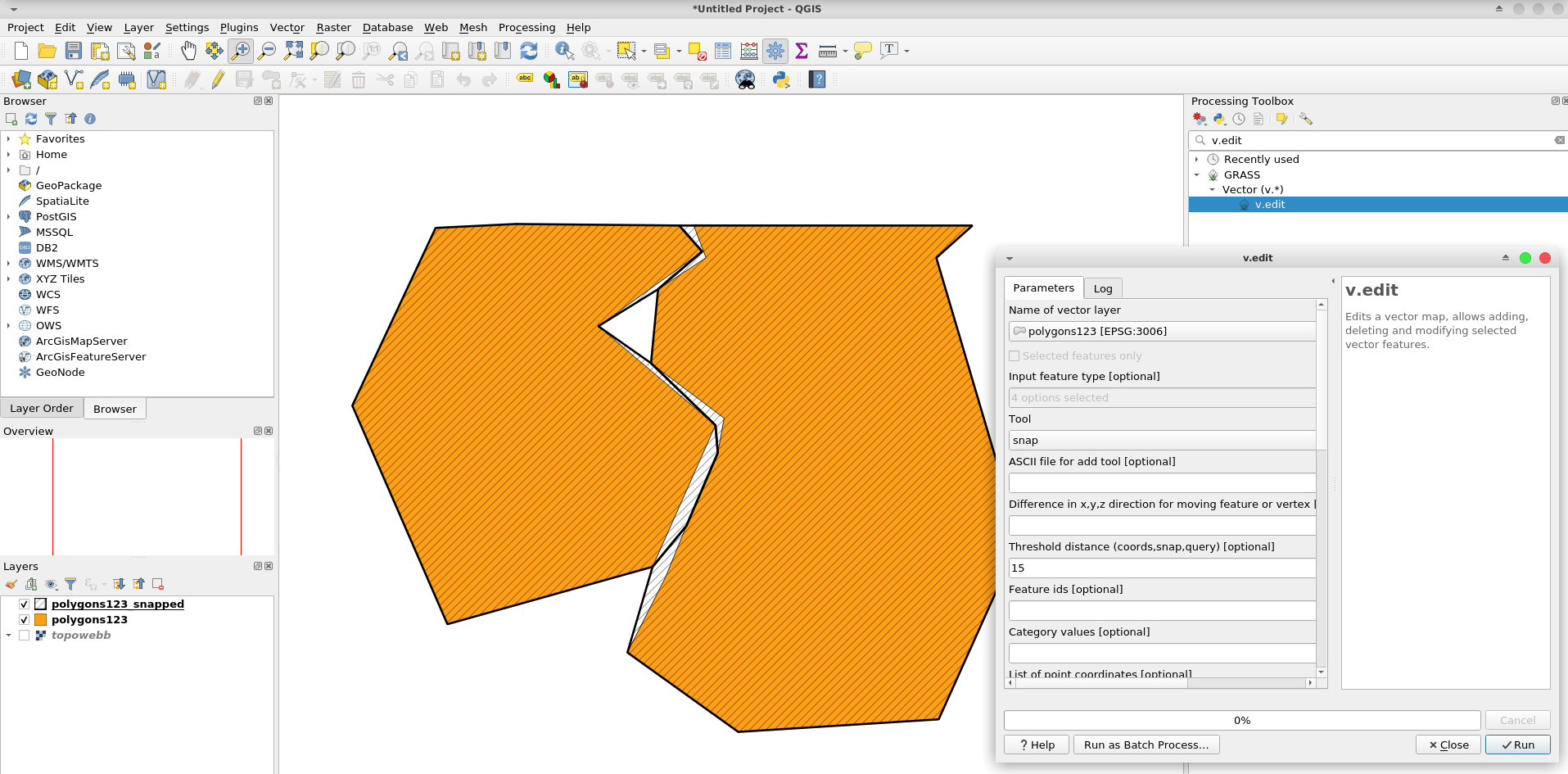 qgis Aligning an edge to match another edge Geographic Information