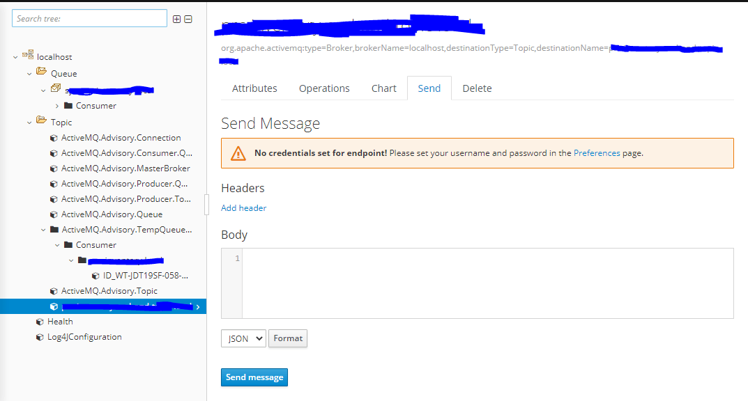 How to view the enqueued messages of a QueueTopic of ActiveMQ using Hawtio  Console Stack
