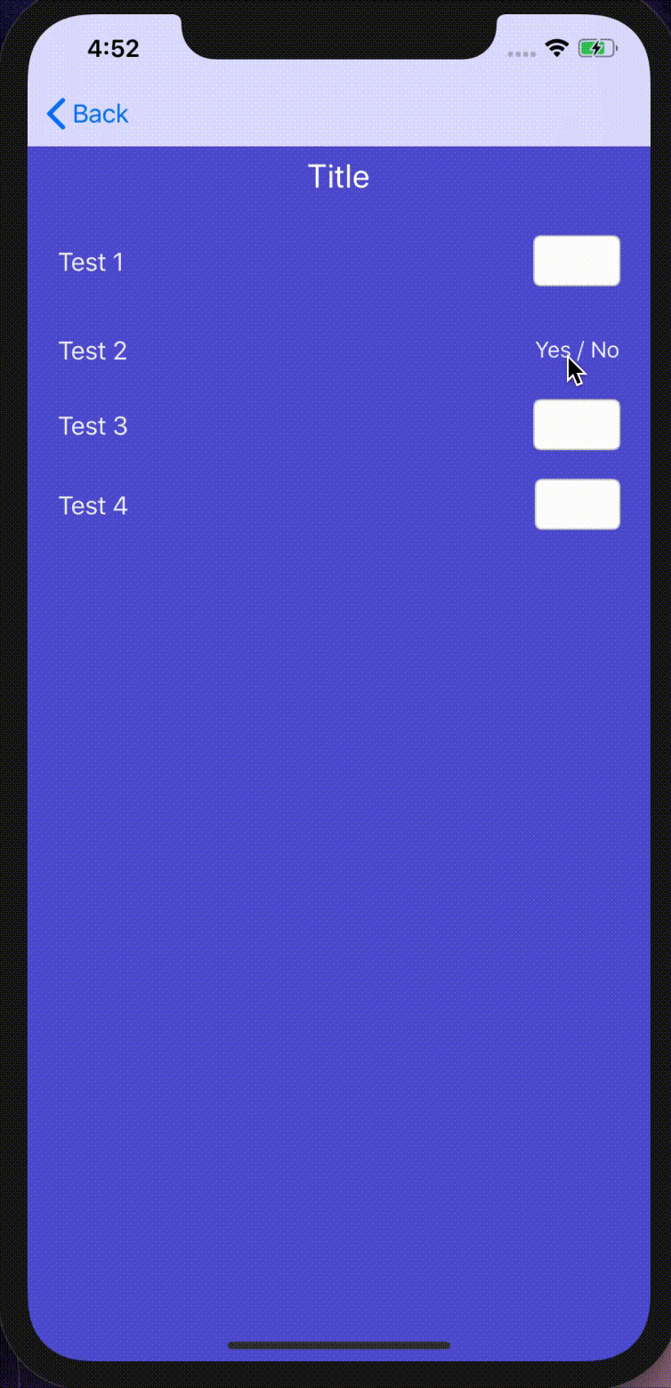 swift How to hide label and textfield if it is ' Yes ' but also fill