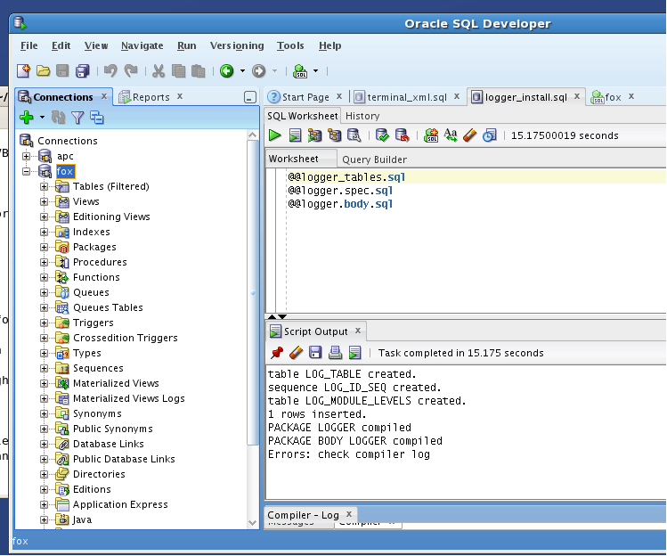 plsql Compile PL/SQL stored procedures in SQL developer from external