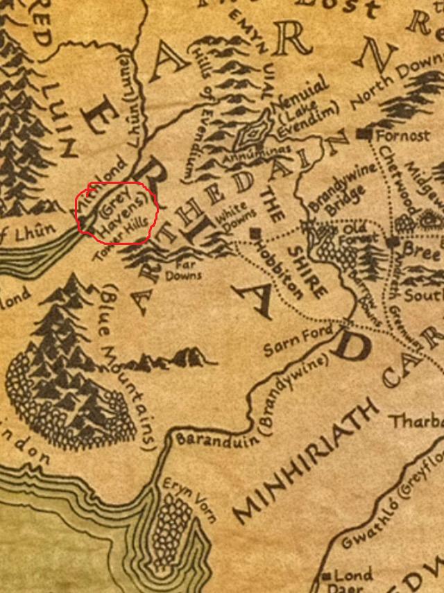 tolkiens legendarium Where are the Grey Havens? Science Fiction