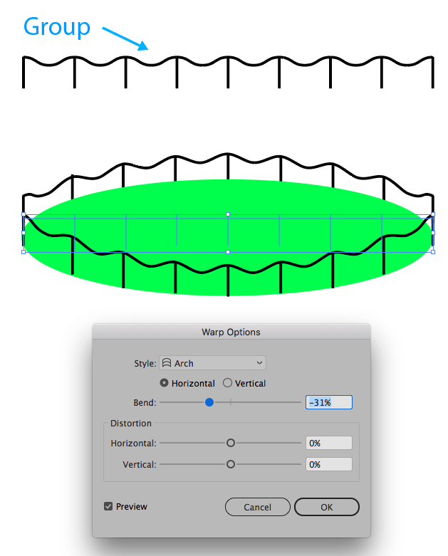 adobe illustrator How to give a realistic 3D perspective to a 2D oval