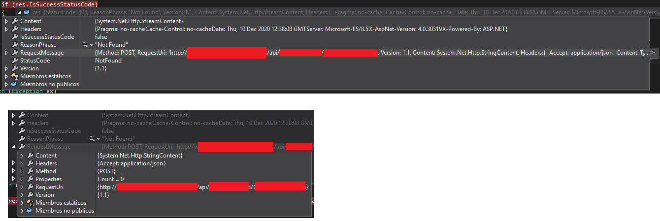 c HTTPClient error when calling Web API REST service from MVC app Stack