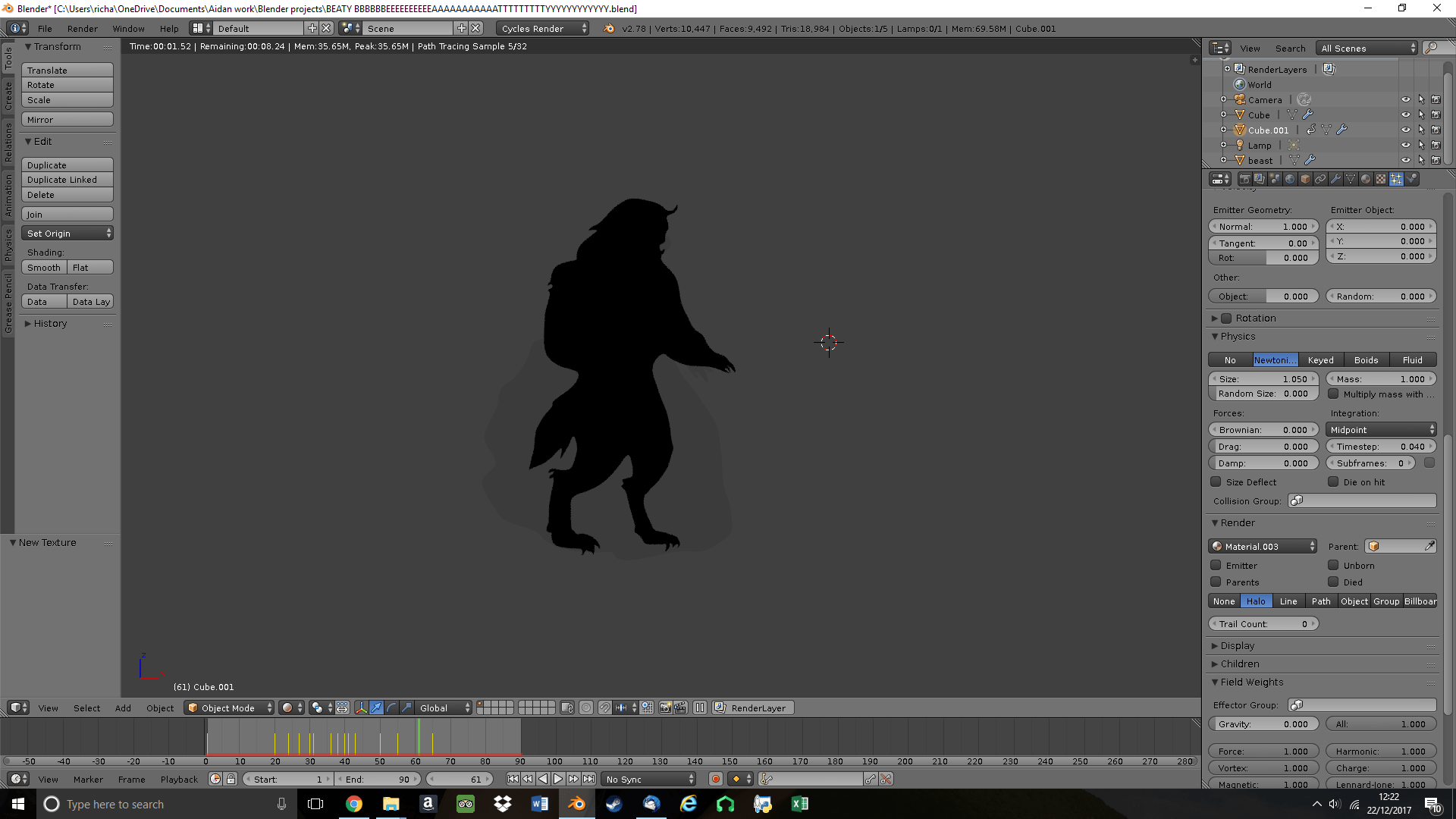 Particle system not rendering in cycles Blender Stack Exchange
