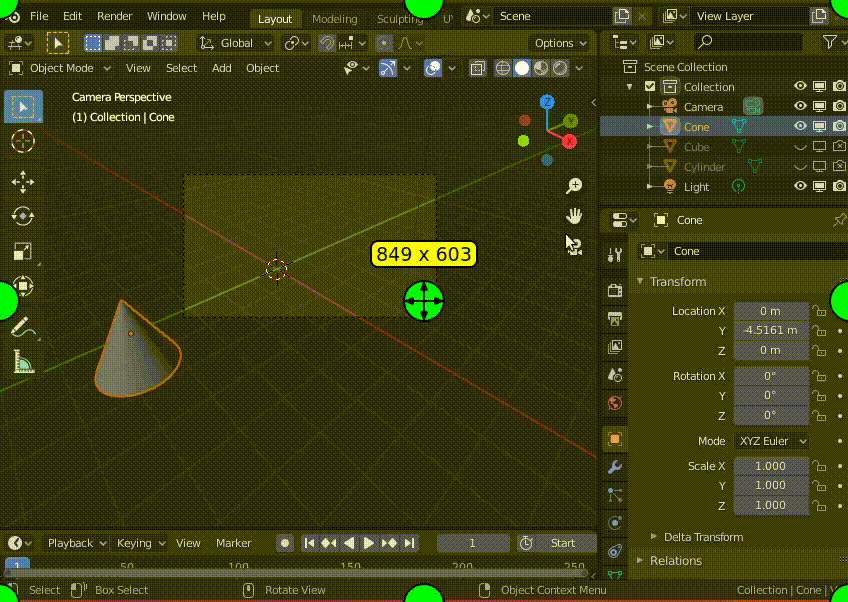 rendering Render what camera sees and not first frame