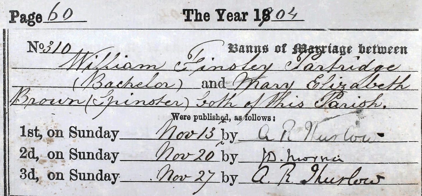 england Time difference between banns and marriage