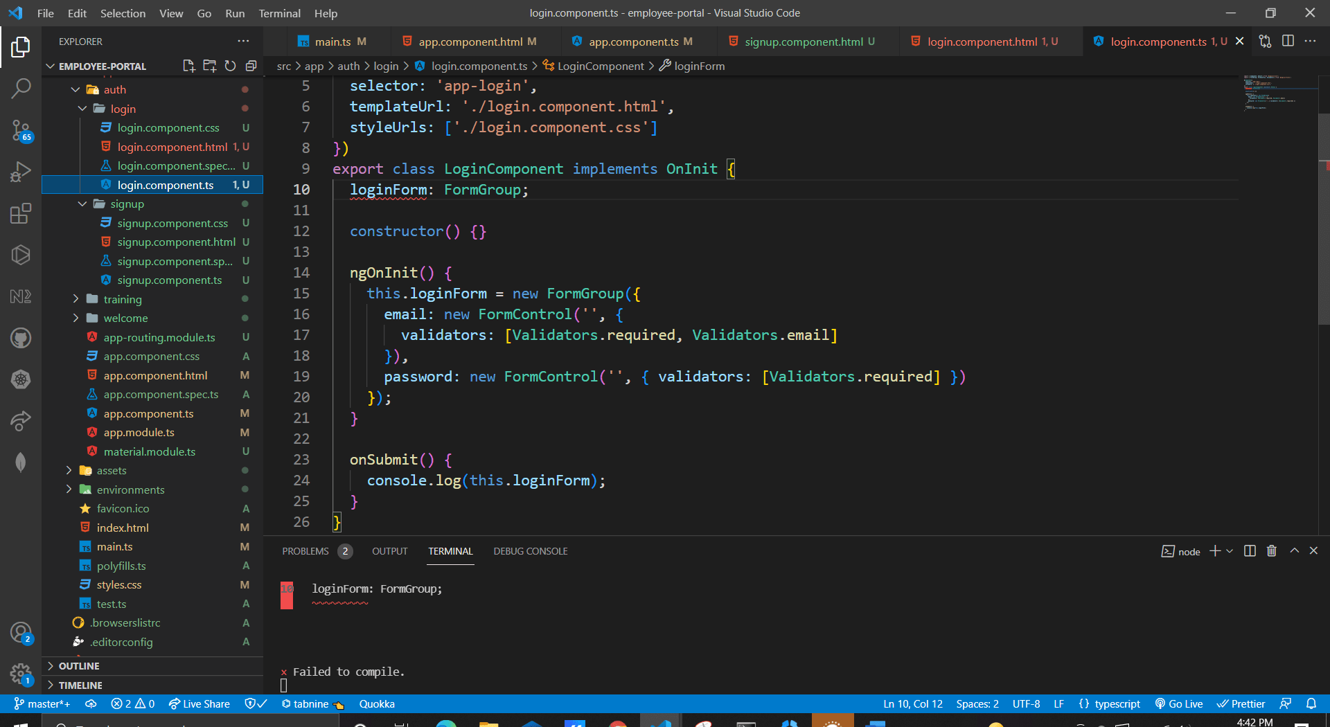 Angular form with material Angular Stack Overflow