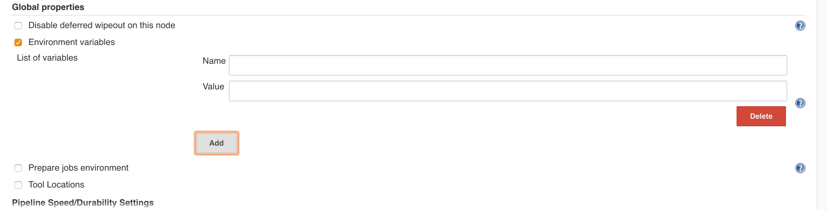 How to set environment variables in Jenkins? Gang of Coders