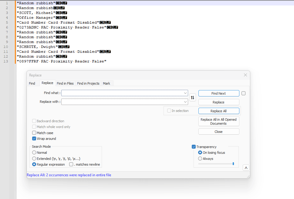 regex How can I find the next following line containing a specific