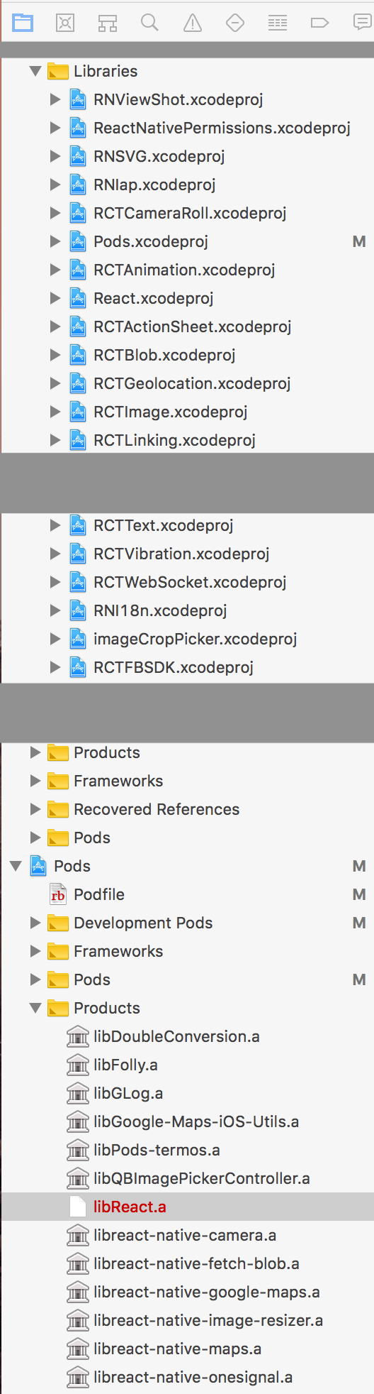 xcode duplicate symbols for architecture x86_64 ios React Native