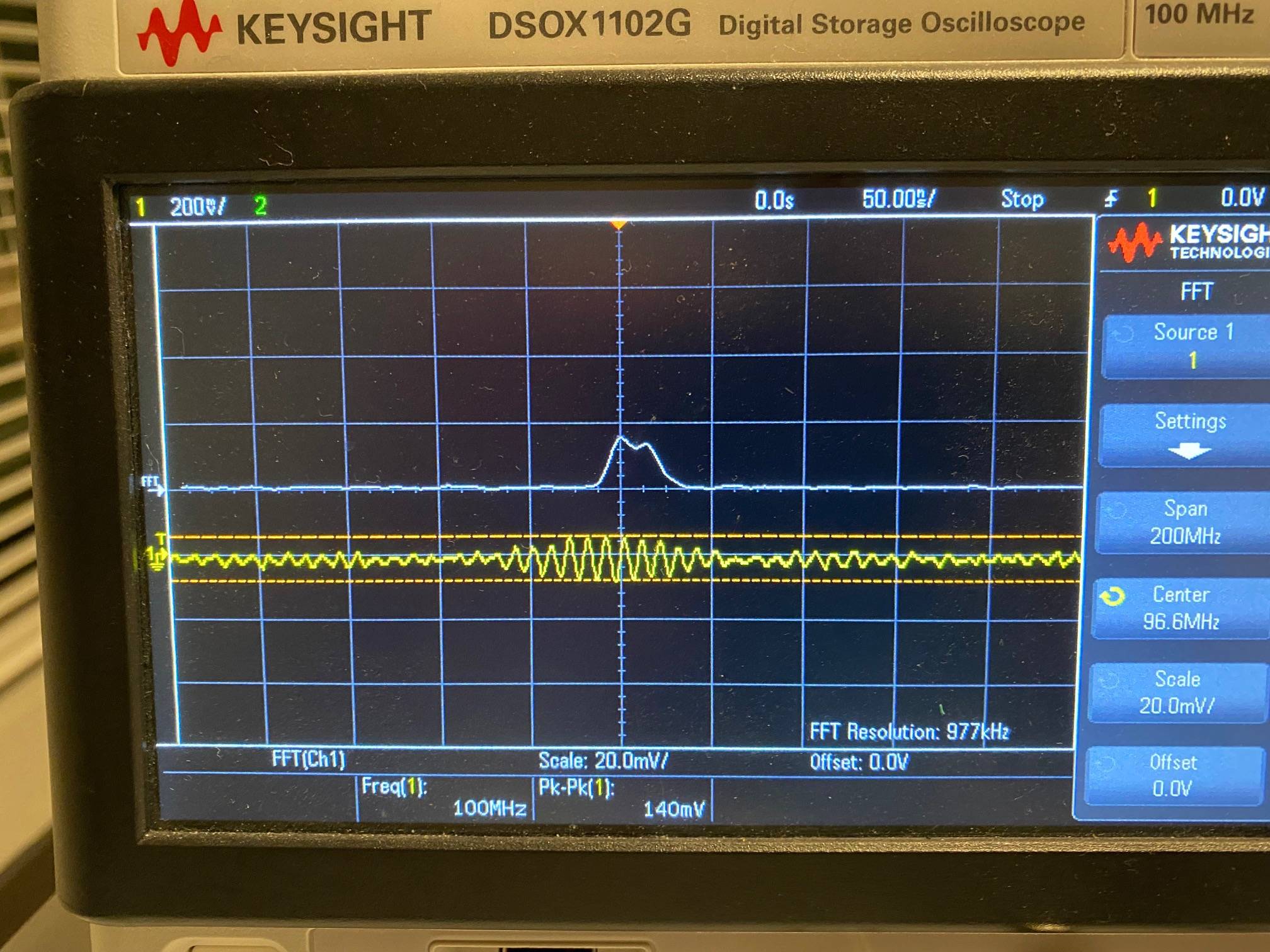 rf Probing 50 Ω antenna output with oscilloscope Electrical