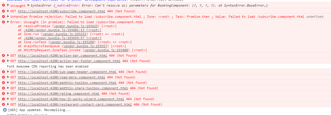 angular Can't resolve all parameters for xyz (?, ?) since Angular2