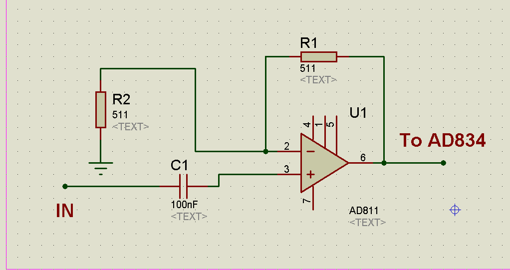 Why AD834+AD811 voltage controlled amplifier does not