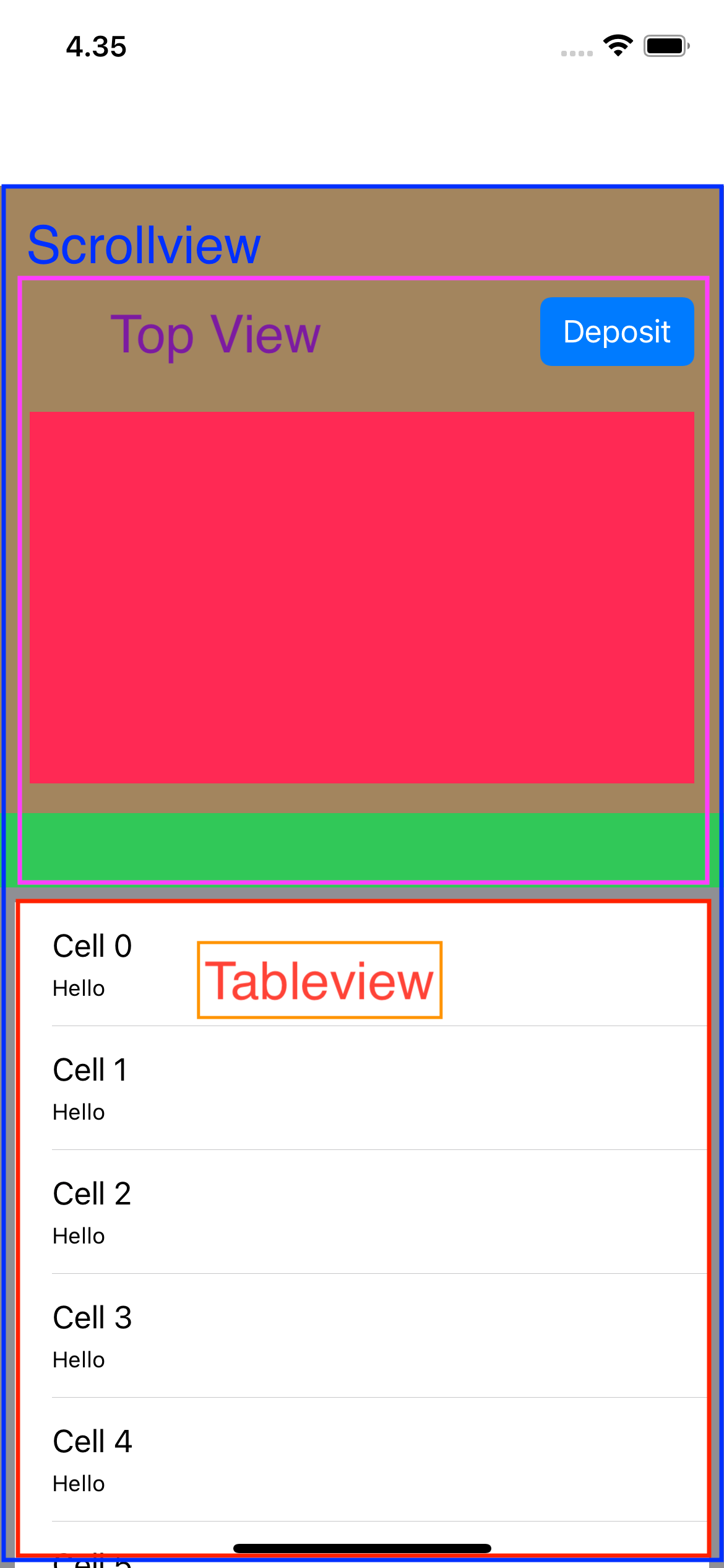 ios How to Make TableView scroll inside ScrollView behave naturally