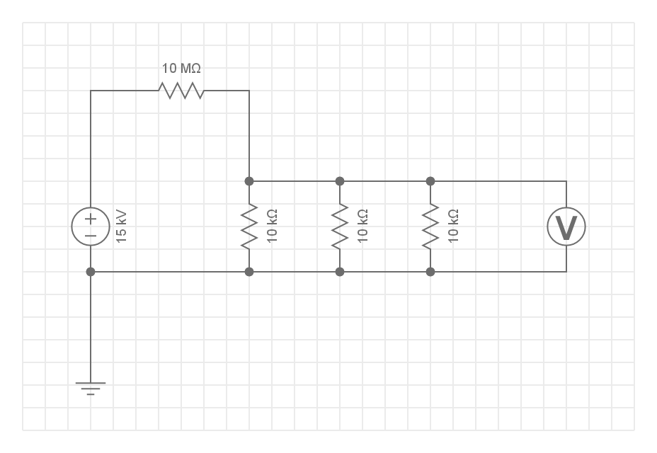 voltage divider How to measure an 15 kV electric fence to 05 v