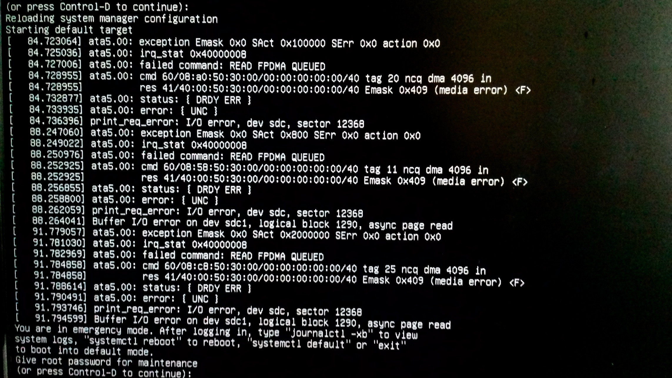 filesystems Failing to mount a disk that was working a day ago Unix