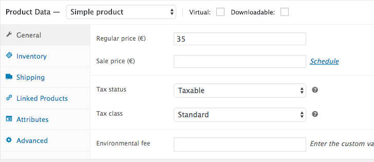 php Product custom field to enable a specific fee in