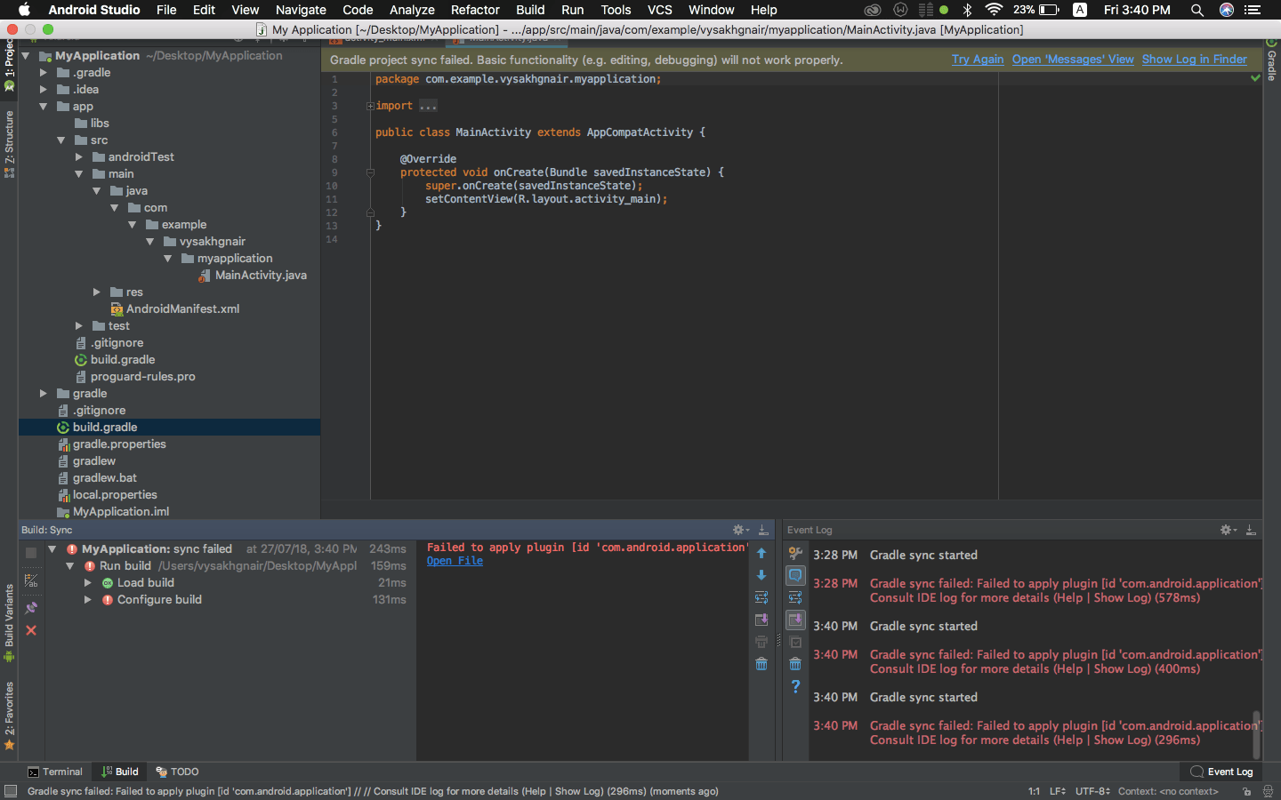 Display log android studio rasrealtor